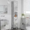 Image de Cabinet De Salle De Bain Gris Béton 31,5 X 33 X 190 Cm Vidaxl
