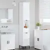 Image de Cabinet De Salle De Bain Blanc Brillant 31,5 X 33 X 190 Cm Vidaxl