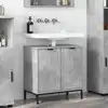 Image de Meuble De Lavabo De Salle De Bain Avec Stockage Gris Béton Vidaxl