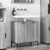 Image de Meuble De Lavabo De Salle De Bain Avec Stockage Gris Sonoma Vidaxl