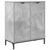 Image de Vidaxl buffet gris béton 69,5 x 33 x 82 cm bois d'ingénierie