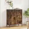 Image de Buffet Chêne Fumé 69,5 X 33 X 82 Cm Bois D'ingénierie Vidaxl