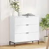 Image de Buffet Avec Tiroir Blanc 79,5 X 33 X 82 Cm Bois D'ingénierie Vidaxl