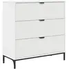 Image de Vidaxl buffet avec tiroir blanc 79,5 x 33 x 82 cm bois d'ingénierie