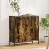 Image de Buffet Chêne Fumé 79,5 X 33 X 82 Cm Bois D'ingénierie Vidaxl