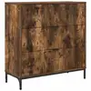 Image de Vidaxl buffet ch  ne fum © 79,5 x 33 x 82 cm bois d'ing ©nierie