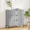Image de Buffet Gris Sonoma 79,5 X 33 X 82 Cm Bois D'ingénierie Vidaxl