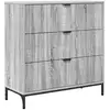 Image de Vidaxl buffet gris sonoma 79,5 x 33 x 82 cm bois d'ingénierie