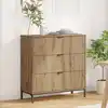 Image de Buffet Chêne Artisanal 79,5 X 33 X 82 Cm Bois D'ingénierie Vidaxl
