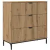 Image de Vidaxl buffet chêne artisanal 79,5 x 33 x 82 cm bois d'ingénierie