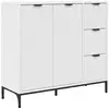 Image de Vidaxl buffet avec tiroir blanc 89,5 x 33 x 82 cm bois d'ingénierie