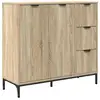 Image de Vidaxl buffet chêne sonoma 89,5 x 33 x 82 cm bois d'ingénierie