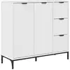 Image de Vidaxl buffet blanc brillant 89,5 x 33 x 82 cm bois d'ingénierie