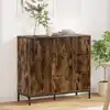 Image de Buffet Chêne Fumé 89,5 X 33 X 82 Cm Bois D'ingénierie Vidaxl