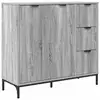 Image de Vidaxl buffet gris sonoma 89,5 x 33 x 82 cm bois d'ingénierie