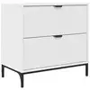 Image de Vidaxl table de chevet blanc 63,5 x 36 x 61 cm bois d'ingénierie