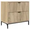 Image de Vidaxl table de chevet avec tiroir chêne sonoma 63,5 x 36 x 61 cm