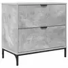 Image de Vidaxl table de chevet gris béton 63,5 x 36 x 61 cm bois d'ingénierie