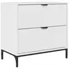 Image de Vidaxl table de chevet avec tiroir blanc brillant 63,5 x 36 x 61 cm