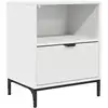 Image de Vidaxl cabinet de chevet blanc 49 x 36 x 61 cm bois d'ingénierie