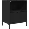 Image de Vidaxl cabinet de chevet noir 49 x 36 x 61 cm bois d'ingénierie