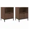 Image de Vidaxl cabinet de chevet 2 pcs chêne marron 49 x 36 x 61 cm