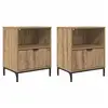 Image de Vidaxl cabinet de chevet 2 pcs chêne artisanal 49 x 36 x 61 cm