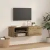 Image de Cabinet En Bois Avec Tiroir Chêne Artisanal 100,5 X 39 X 30 Cm Vidaxl