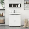 Image de Meuble sous vasque - meuble vasque integree Vidaxl Ensemble de Meubles de Salle de Bain avec stockage TULUM Blanc