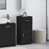 Image de Ensemble D'armoire De Salle De Bain Tulum Noir Vidaxl