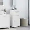 Image de Ensemble D'armoire De Salle De Bain Tulum Blanc Brillant Vidaxl