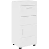 Image de Meuble de salle de bain moderne - vidaXL - Blanc brillant - Bois dingénierie - 37x315x82 cm - Grand espace de stockage