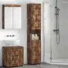 Image de Ensemble D'armoire De Salle De Bain Tulum Chêne Fumé Vidaxl