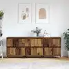 Image de Armoire De Rangement 3 Pcs Bois Ancien 60 X 35 X 70 Cm Vidaxl