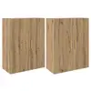 Image de Vidaxl armoire murale 2 pc chêne artisanal 69,5 x 34 x 90 cm