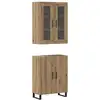 Image de Vidaxl haut armoire 2 pcs chêne artisanal bois d'ingénierie