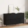Image de Armoire De Rangement 2 Pc Chêne Noir 60 X 35 X 70 Cm Vidaxl