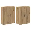 Image de Vidaxl armoire murale 2 pcs chêne artisanal 69,5 x 34 x 90 cm