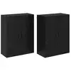 Image de Vidaxl armoire murale montage mural 2 pcs ch  ne noir 69,5 x 34 x 90 cm