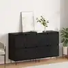 Image de Buffets 2 Pcs Chêne Noir Vidaxl
