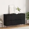 Image de vidaXL Buffets 2 pcs Chêne noir 3394535