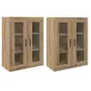 Image de Vidaxl armoires murailles 2 pcs chêne artisanal 69,5 x 34 x 90 cm