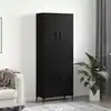 Image de Haut Armoire Chêne Noir 69,5 X 34 X 180 Cm Bois D'ingénierie Vidaxl