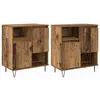 Image de Buffet en bois dingénierie - vidaXL - 120x35x70 cm - Bois ancien - 4 portes - Lot de 2 - Assemblage requis