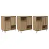 Image de Vidaxl buffet 3 pcs chêne artisanal 60 x 35 x 70 cm