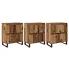 Image de Vidaxl buffet 3 pcs bois ancien 60 x 35 x 70 cm