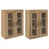 Image de Vidaxl armoires murailles 2 pcs chêne artisanal 69,5 x 34 x 90 cm