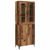 Image de Vidaxl haut armoire 2 pcs bois ancien bois d'ingénierie