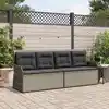 Image de Banc De Jardin Avec Coussin Gris Polyrotin Vidaxl