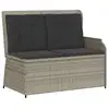 Image de Vidaxl banc de jardin avec coussin gris clair polyrotin
